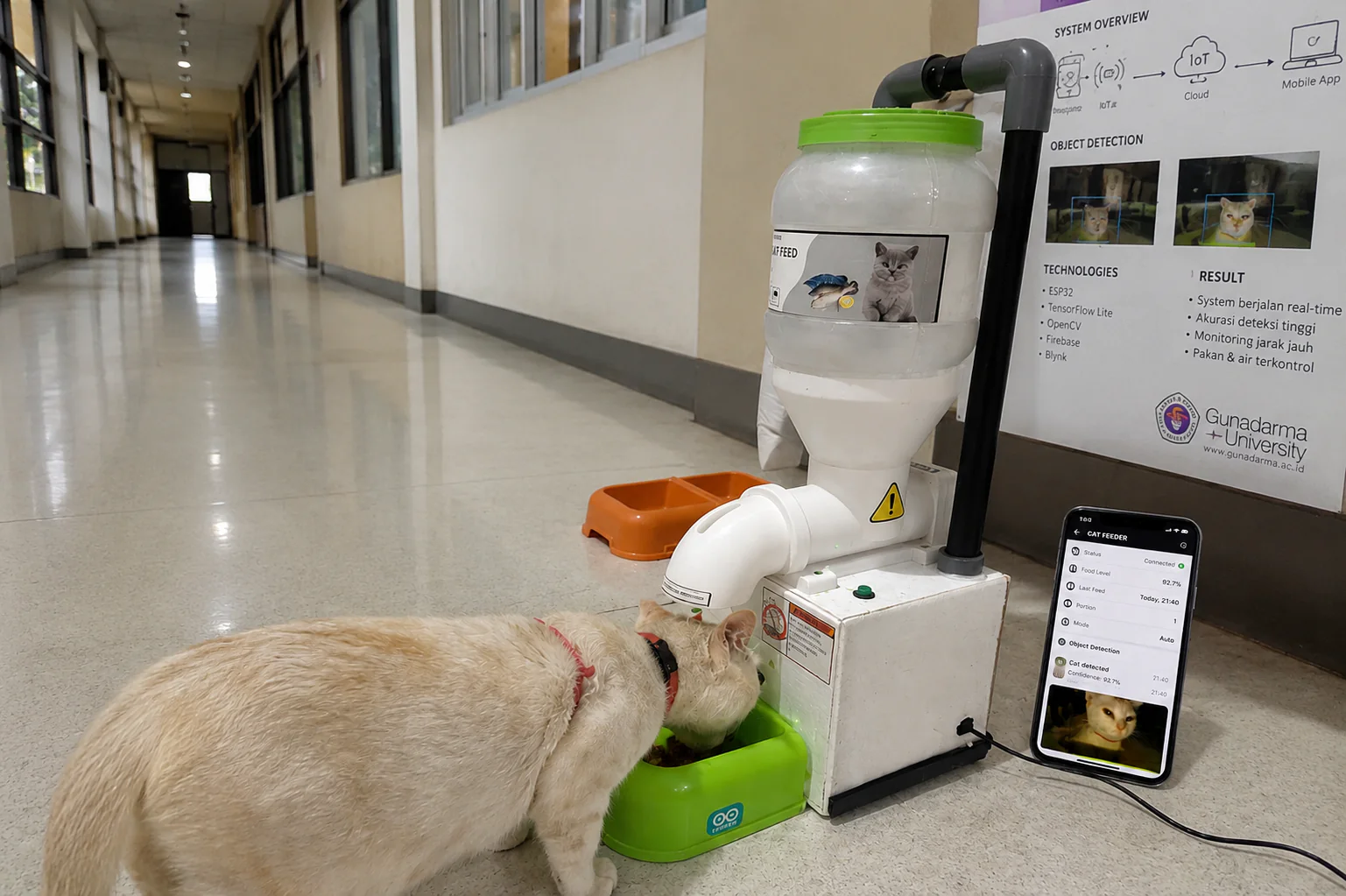 Smart cat feeder and water monitoring thesis system